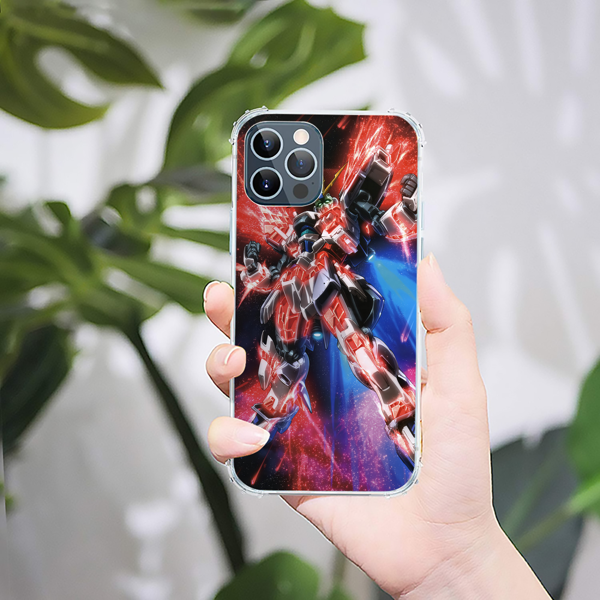 （画像用） 機動戦士ガンダム Mobile Suit Gundam 【iPhone 12シリーズ対応】透明スマホケース（クリアソフトケース）